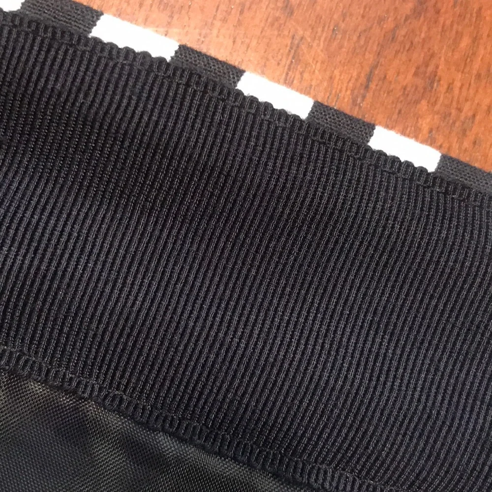 J. Crew Black and White Grid Pencil Skirt